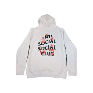 Anti Social Social Club Floral Butterfly‎ Logo Hoodie Sweater Mens XL White ASSC